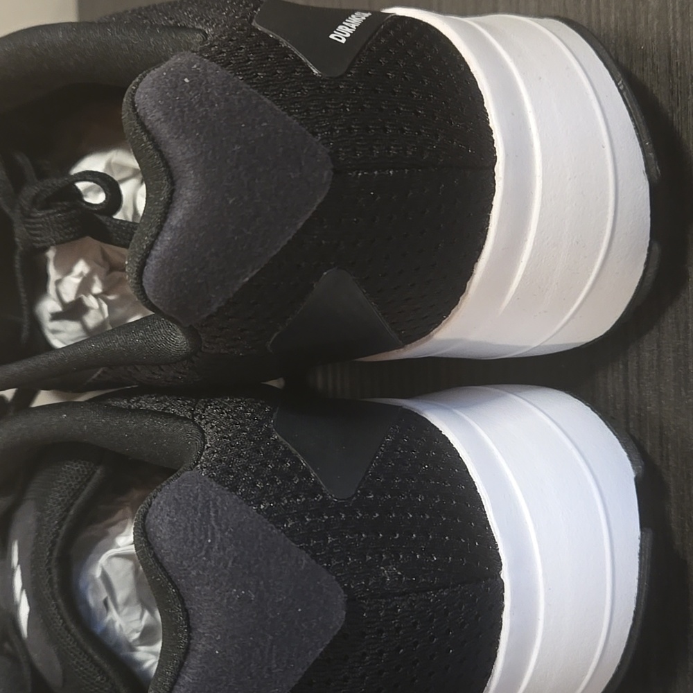 Mens Size 11.5 Adidas Duramo DL Black and White  Running Sneakers ID9849 Nwt - Picture 6 of 8